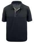 AKWA 1345-AQD Men's Aqua-Dry Plaid Placket Polo